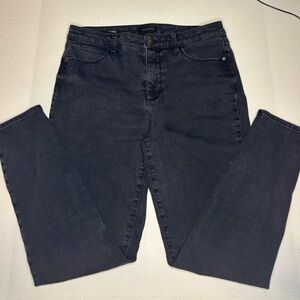 Talbots Black/Charcoal Gray Denim Jeggings Size 10